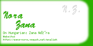 nora zana business card